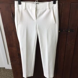 White cropped dress pants